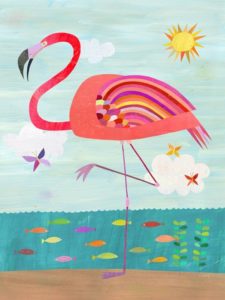 flamingo painting