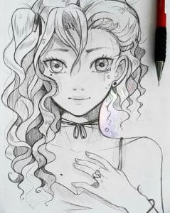 manga portrait drawing