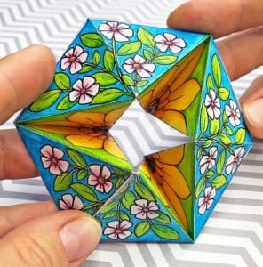 kaleidocycle paper sculpture