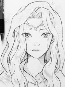 manga portrait drawing