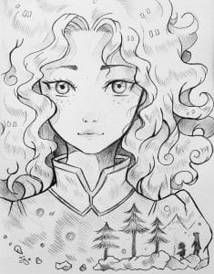 manga portrait drawing