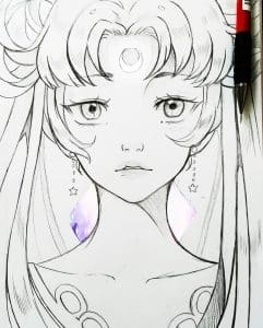 manga portrait drawing