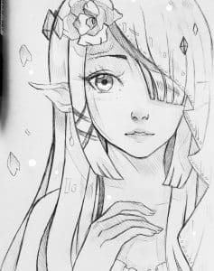 manga portrait drawing