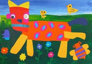 Collage Bad Dog Art Just For Fun 5-8yrs