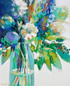 Still life painting of Flowers in vase