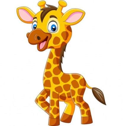 cute giraffe cartoon