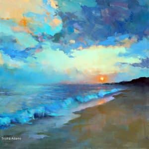 Landscape painting seaside