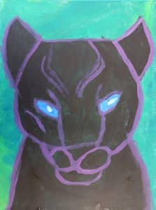 Jaguar painting on canvas