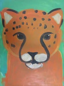 cheetah painting on canvas