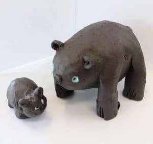 Wombat clay sculpture