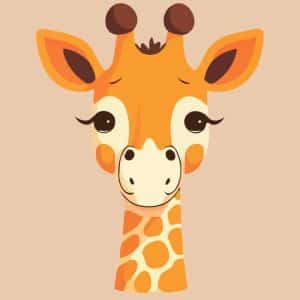 Cute giraffe portrait