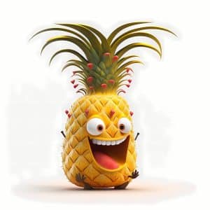 Happy pineapple 3D