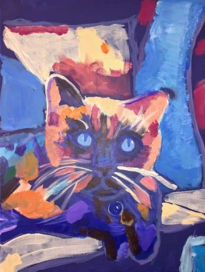 cat in acrylics
