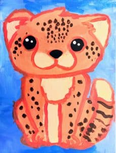 Cheetah acrylic painting