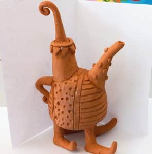Teapot in clay