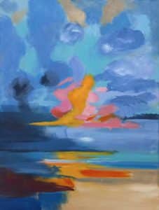 sunset painting acrylics