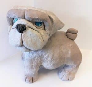 Puppy sculpture clay