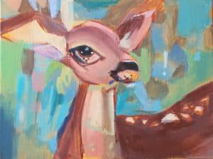 Deer in acrylics