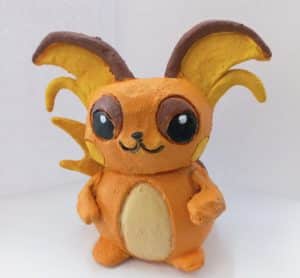 Pokemon character clay sculpture