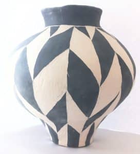 Vase with geometric designs