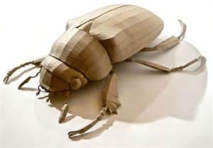 insect sculpture colourful card