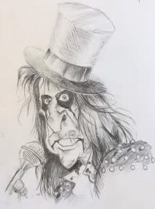 teens art smartz, caricature alice cooper