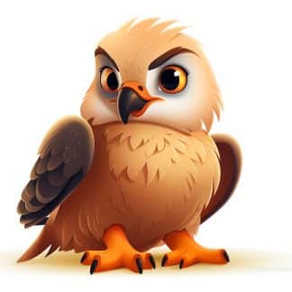Hawk baby cartoon