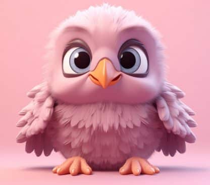 Cute baby eagle pink