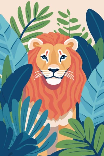 lion in the jungle cartoon