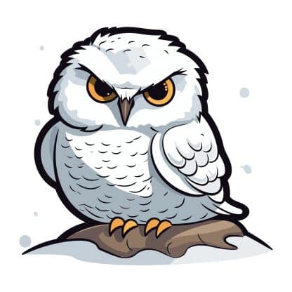 Snowy owl cartoon