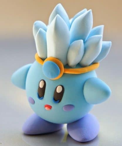 Kirby in clay blue kirby crystal crown