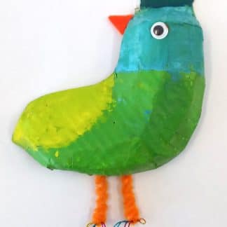 art just for fun, bird sculpture in cardboard