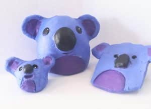 Art just for fun, koala squishmallow in clay