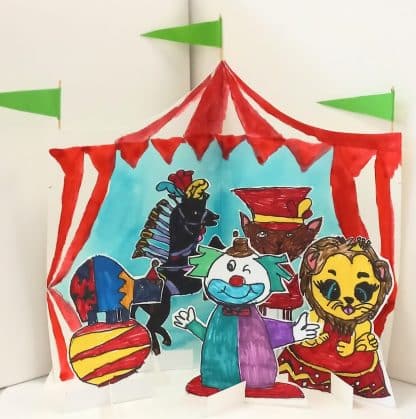 Art just for fun, cute circus paper sculpture