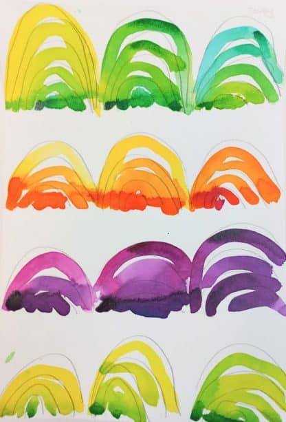 Art just for fun, funny ink rainbows