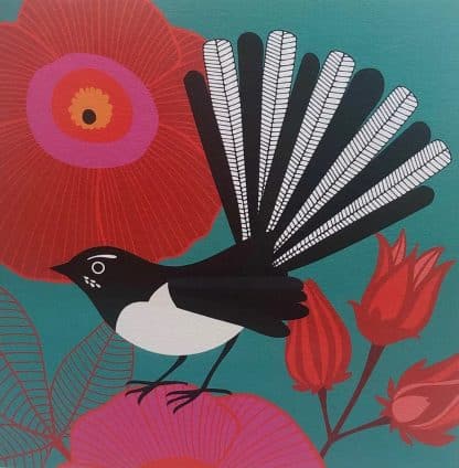 Birds & Flowers painting