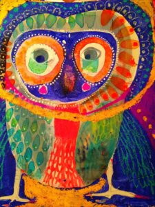 4. CUTE OWLS IN INK, 5-8yrs, Tuesday 1.30pm-4.30pm, 14th January, 2026