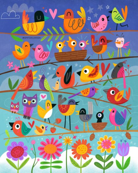 18. HAPPY SPRING COLLAGE, 5-8yrs Thursday 1.30pm-4.30pm, 8th September, 2026
