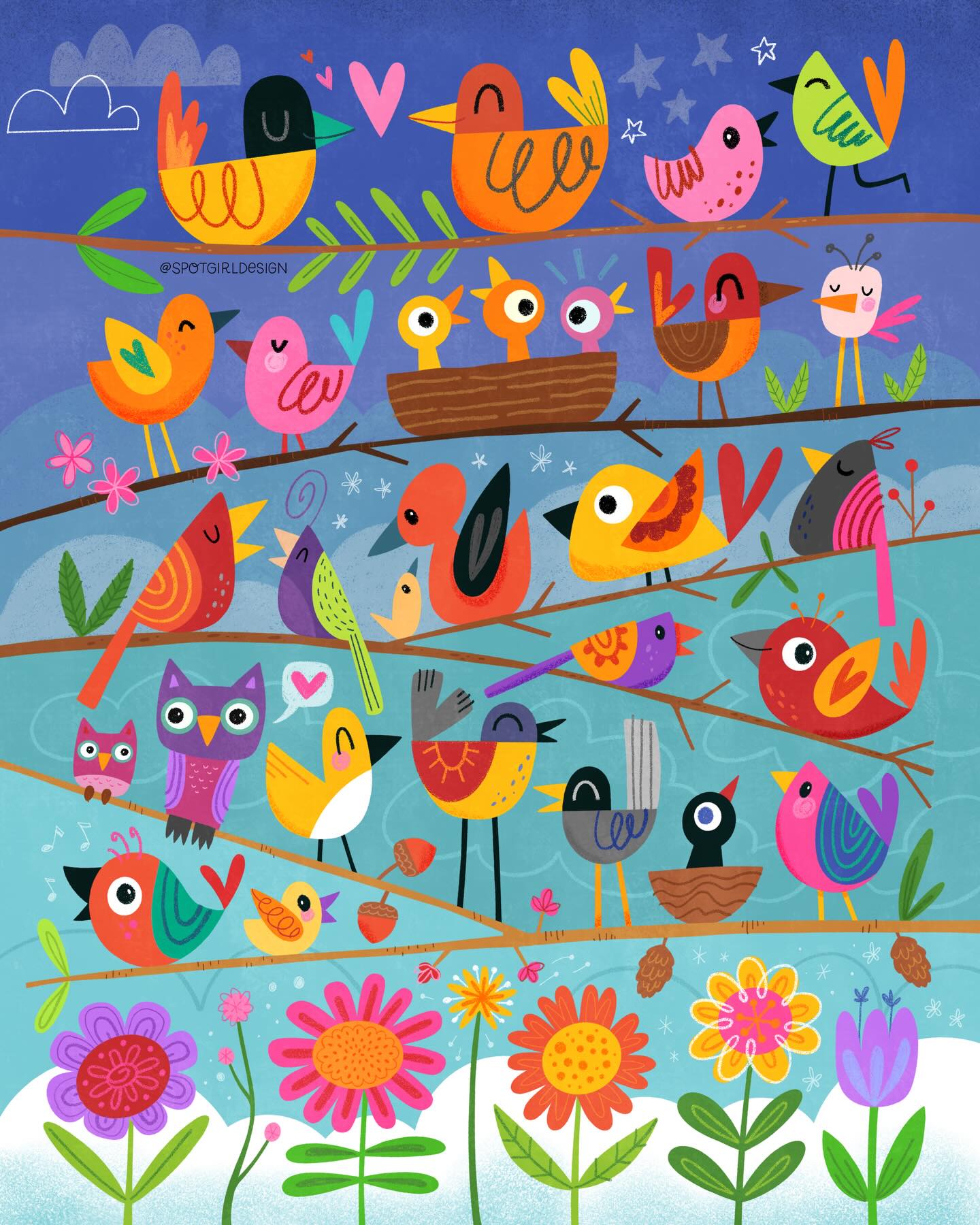 18. HAPPY SPRING COLLAGE, 5-8yrs Thursday 1.30pm-4.30pm, 8th September, 2026
